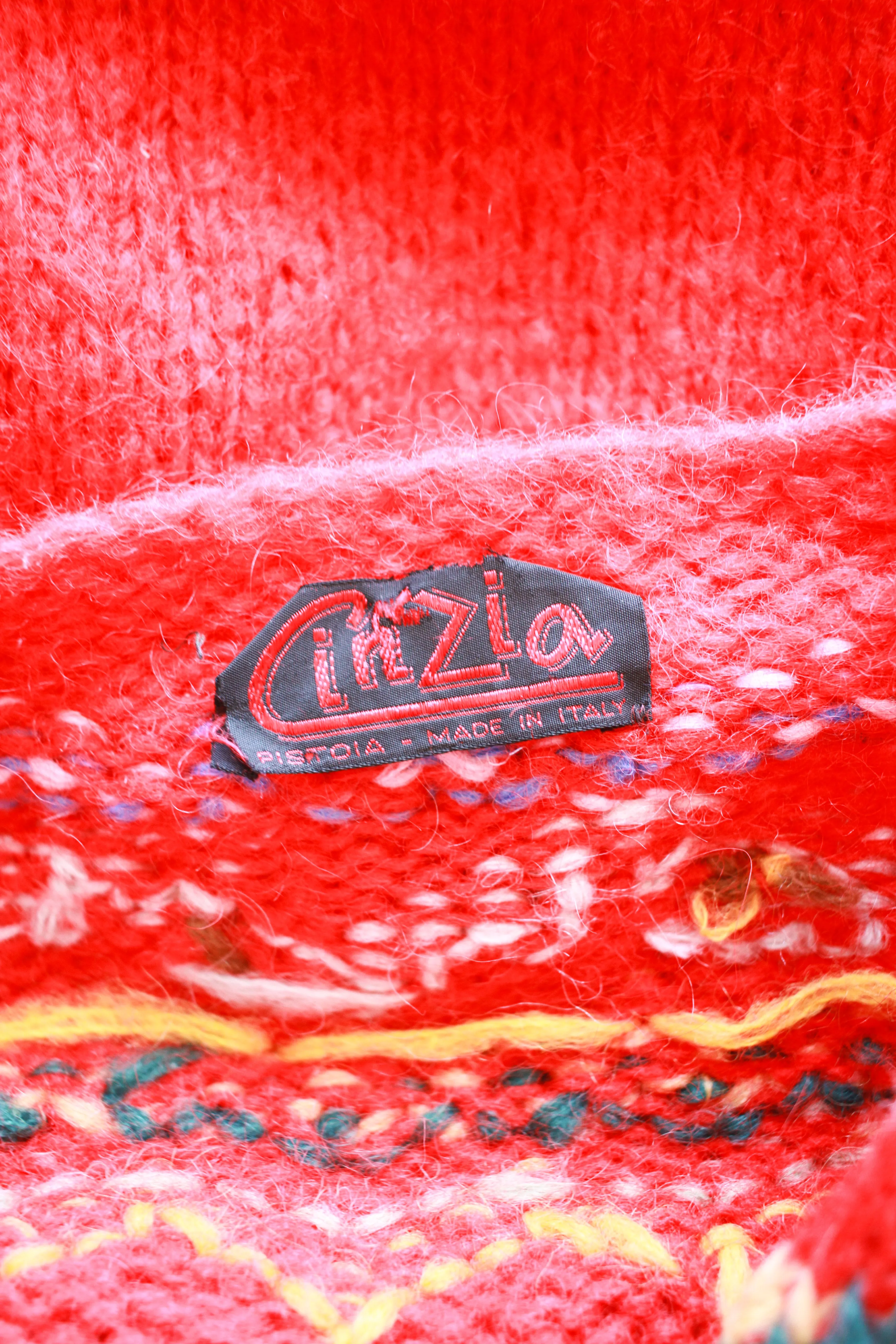 1960s Cherry Red Swiss Knit Sweater