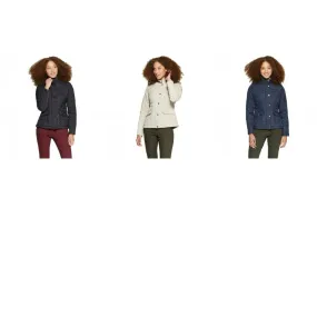 A New Day Women's Ribbed Side Insets Quilted Jacket