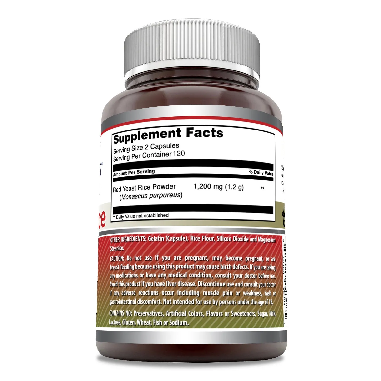 Amazing Formulas Red Yeast Rice | 1200 Mg Per Serving | 240 Capsules