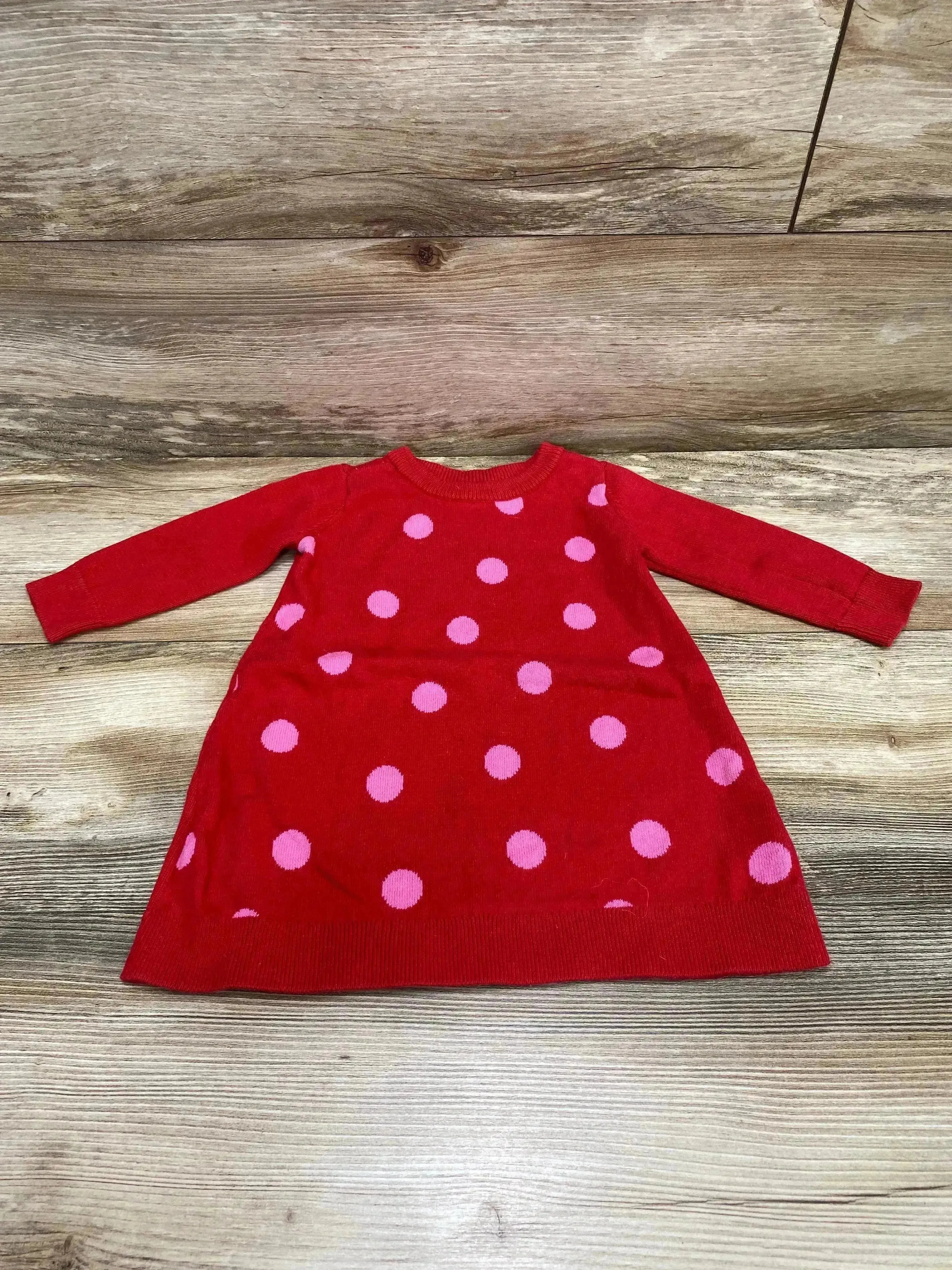 Baby Gap Polka Dot Sweater Dress Red sz 18-24m
