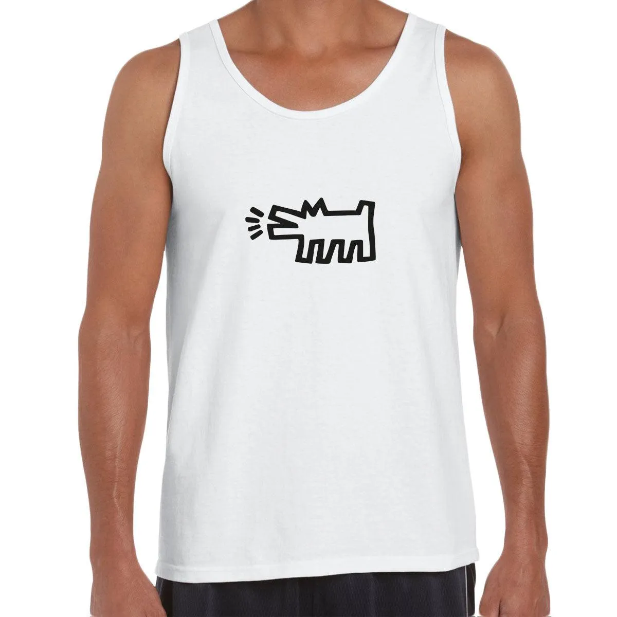 Barking Dog Talking Heads Abstract Pop Art Heart Unisex Tank Top