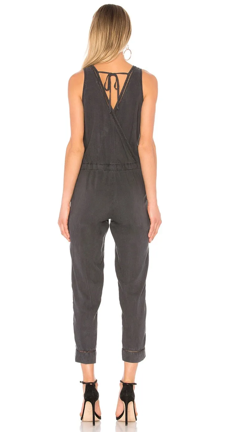 Bella Dahl Cross Back Jumpsuit Smoke