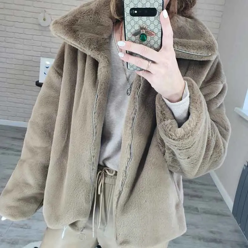 Boho Winter Coat, Fur Coat, Faux Fox Fur, Western Rabbit in Lavender