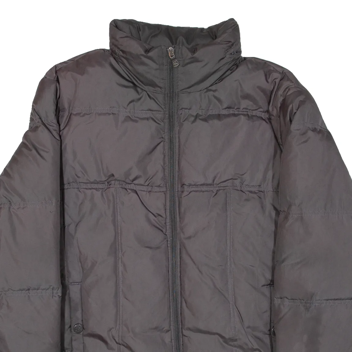 CALVIN KLEIN JEANS Insulated Mens Puffer Jacket Grey Hooded L