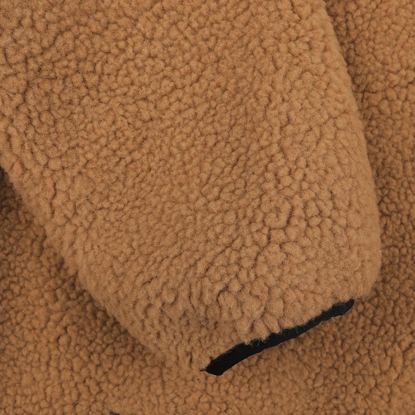 Camel Beige Sherpa Fleece Jacket