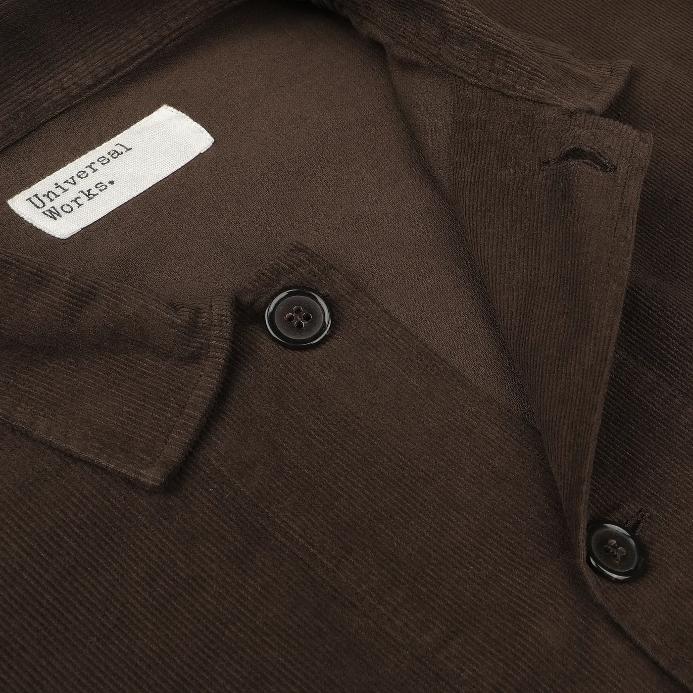 Dark Brown Fine Corduroy Bakers Overshirt