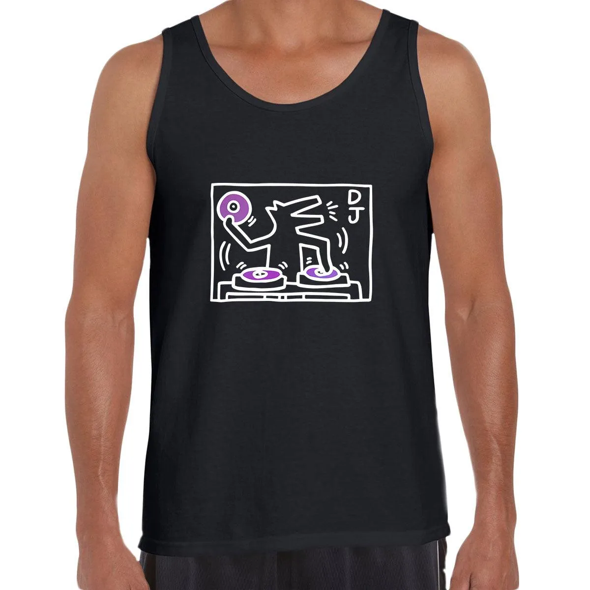 DJ 1988 Talking Heads Abstract Pop Art Heart Unisex Tank Top