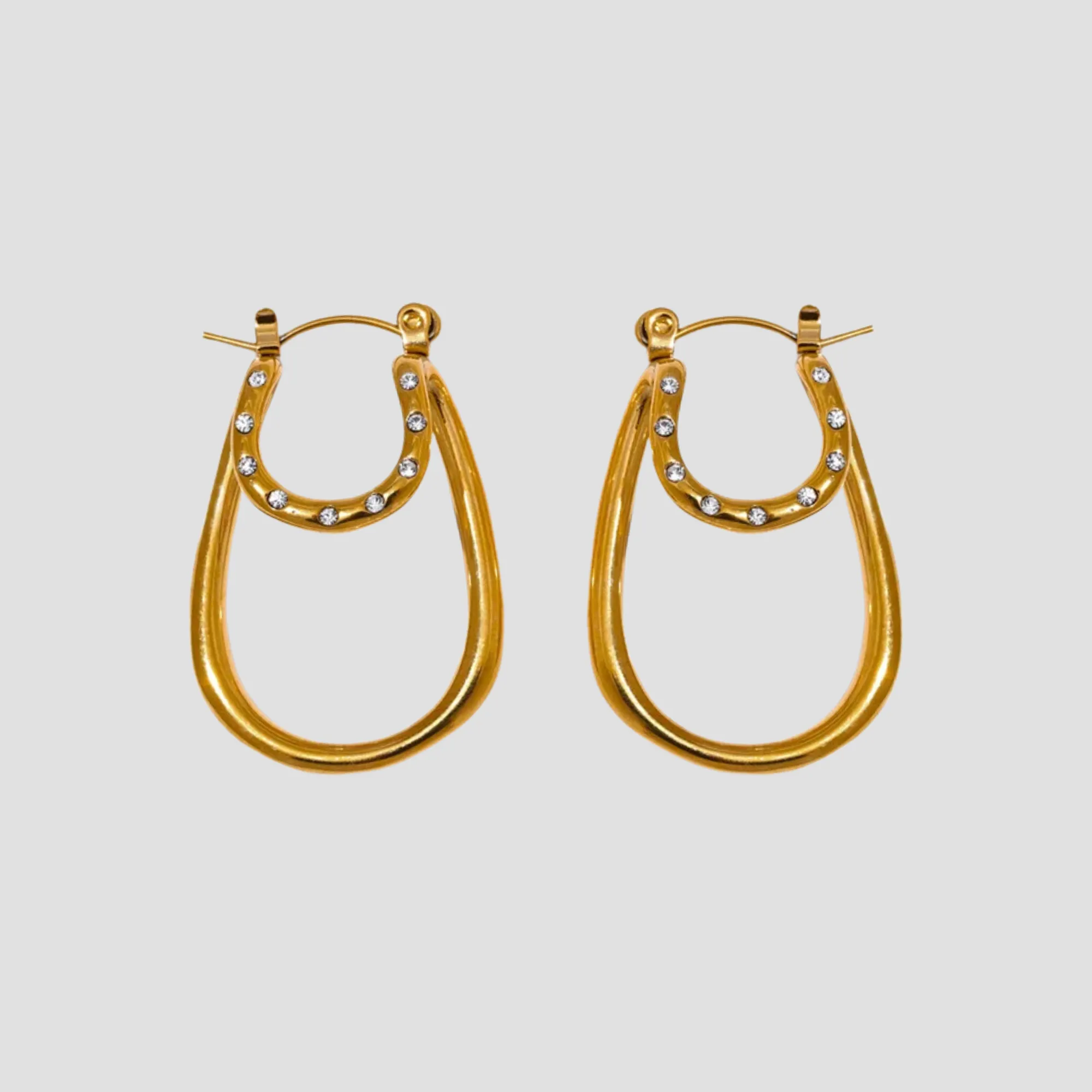Double Layer Oblong Earrings