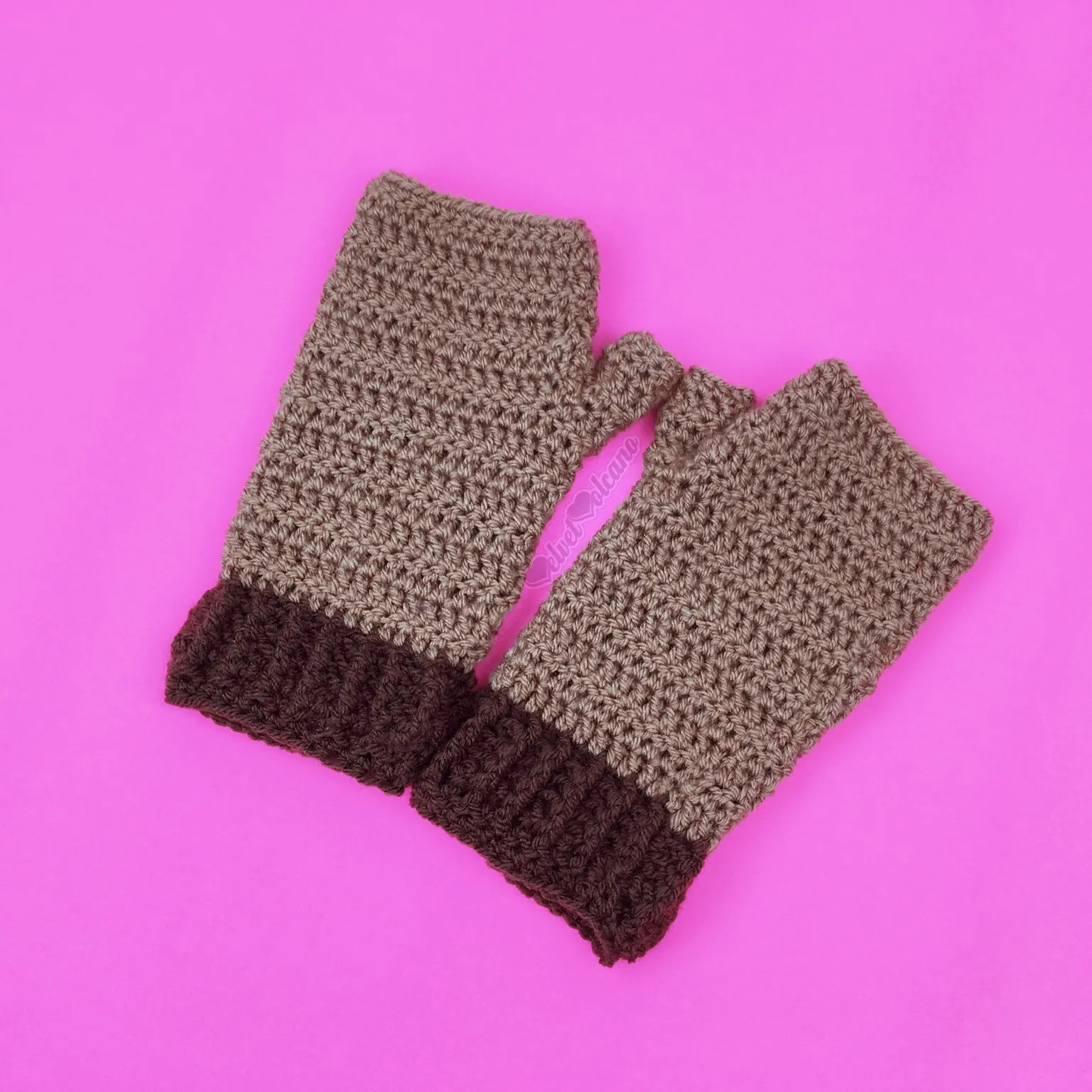 Duotone Fingerless Gloves (Custom Colour)