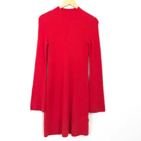 Express Red Mock Neck Sweater Dress- Size XS