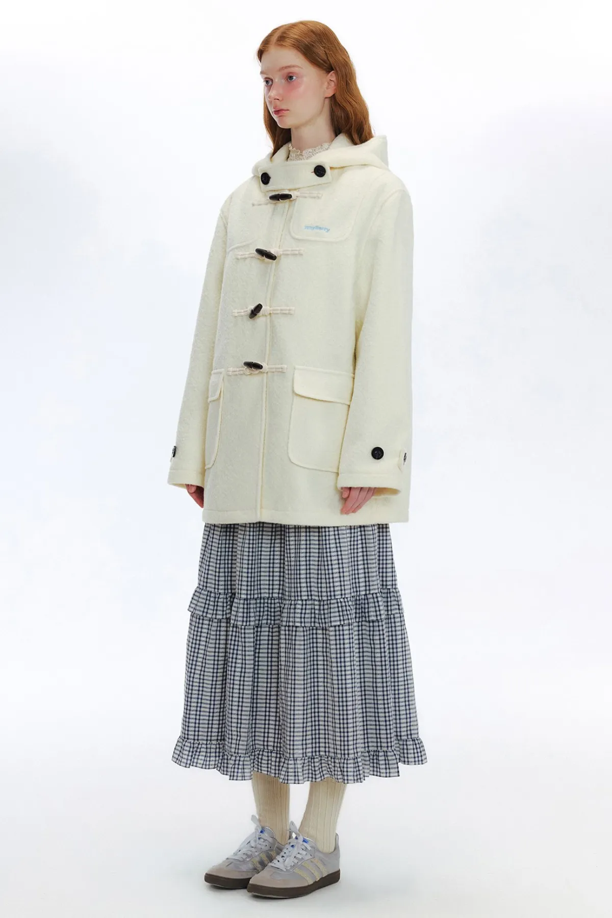 Hooded Duffle Wool Coat