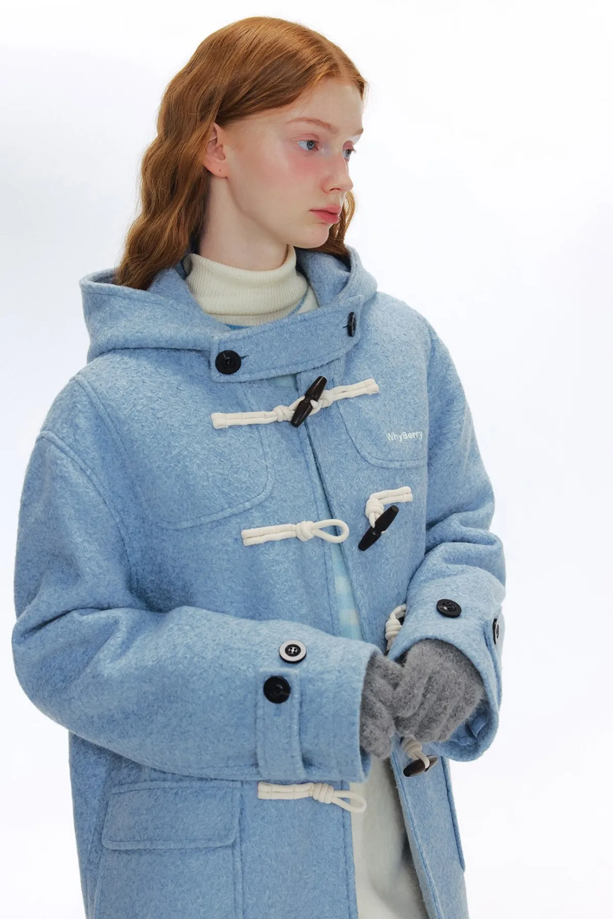 Hooded Duffle Wool Coat