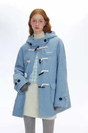 Hooded Duffle Wool Coat