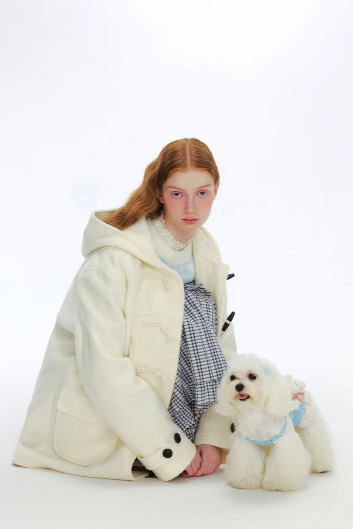 Hooded Duffle Wool Coat