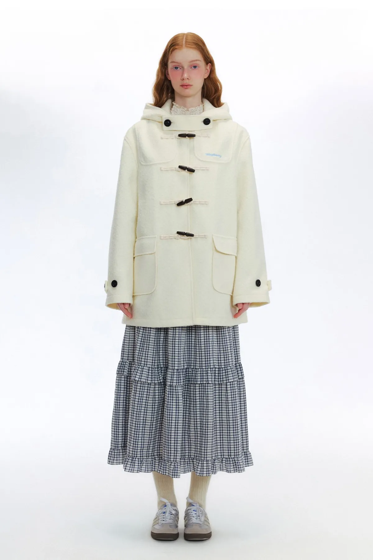 Hooded Duffle Wool Coat