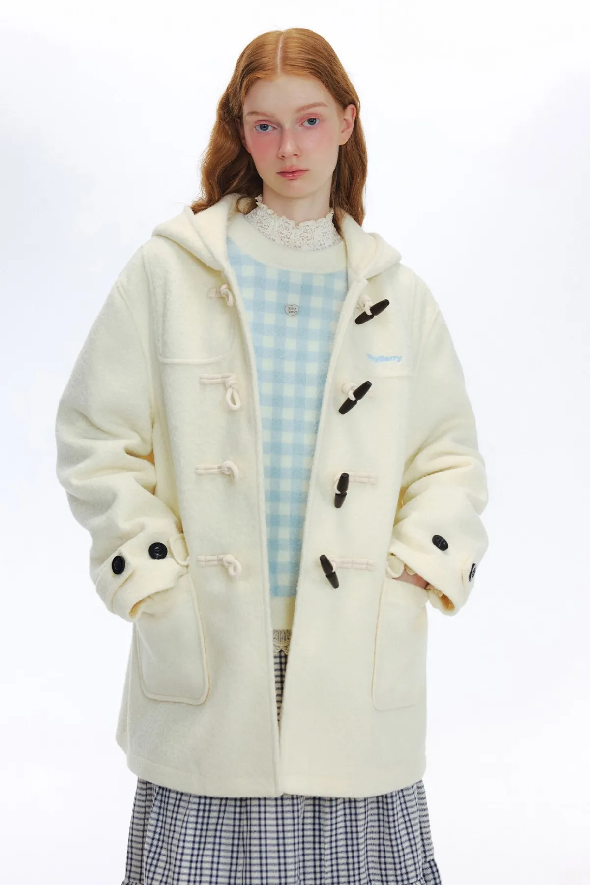 Hooded Duffle Wool Coat