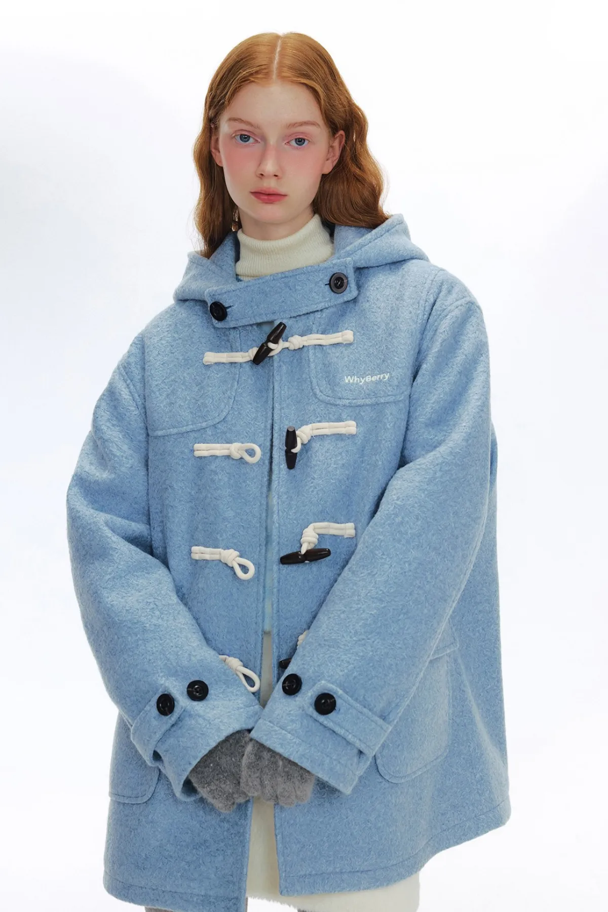 Hooded Duffle Wool Coat