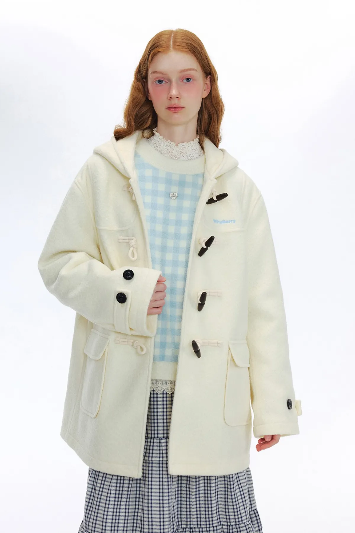 Hooded Duffle Wool Coat
