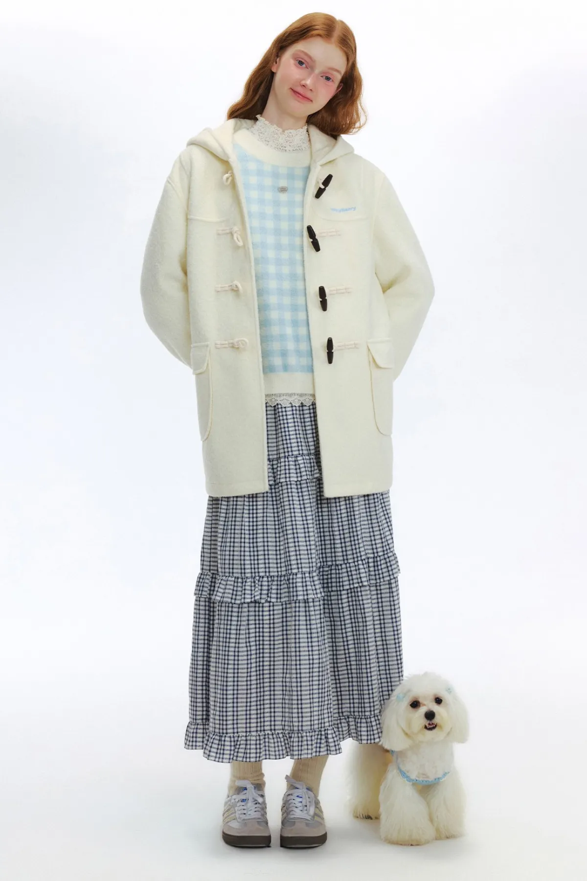 Hooded Duffle Wool Coat