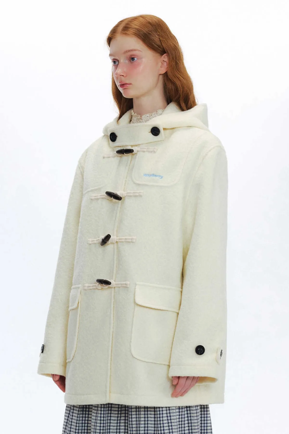 Hooded Duffle Wool Coat
