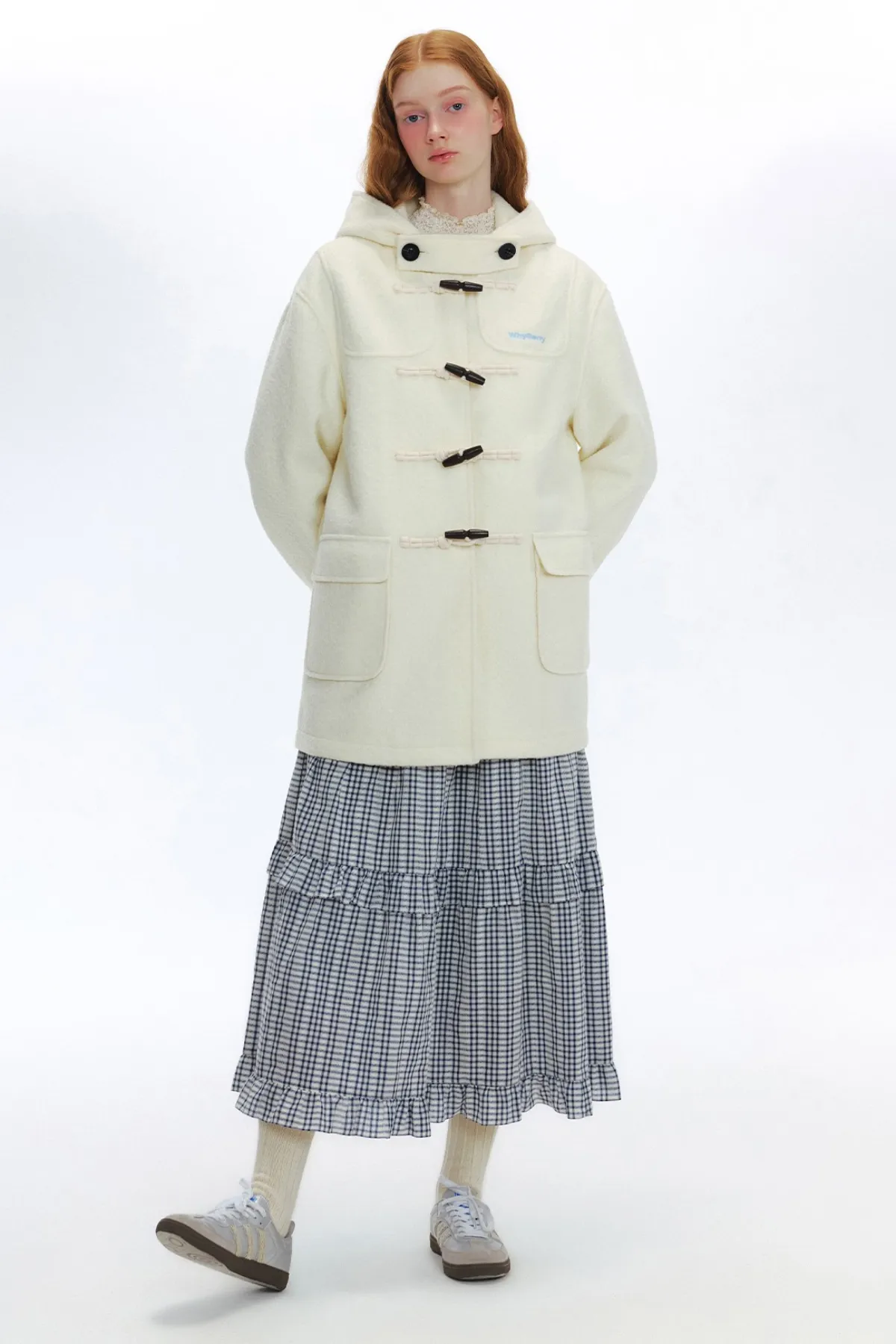 Hooded Duffle Wool Coat