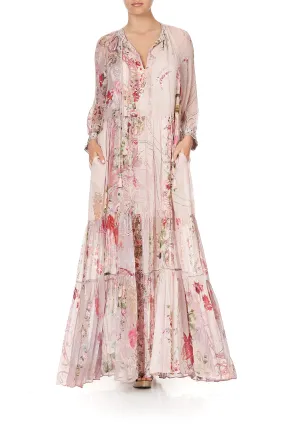 LONG GATHERED PANEL DRESS ISTENANYA