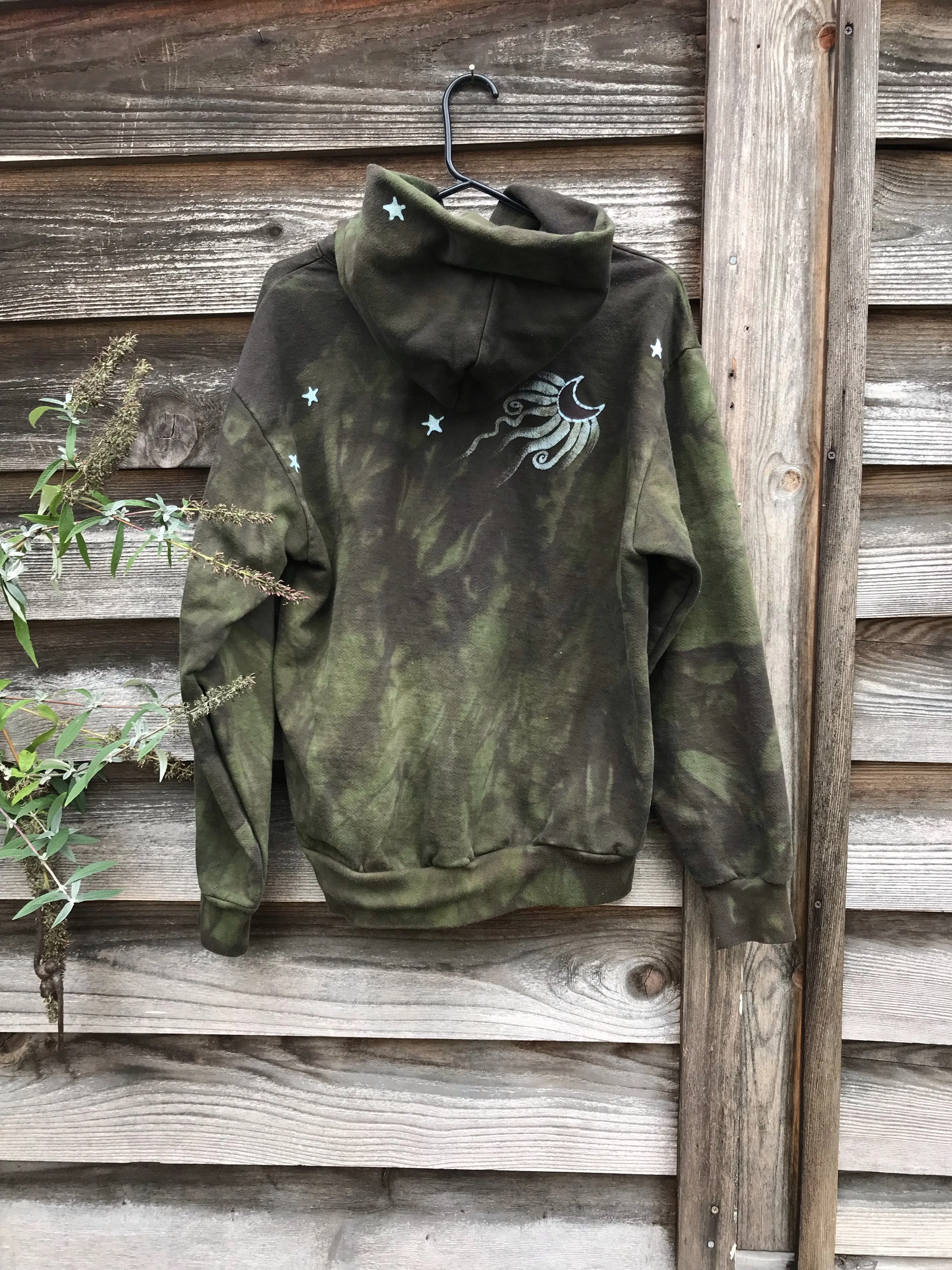 Made For Amanda MEMBERSHIP EXCLUSIVE Olive Tree of Life Batik Pullover Hoodie Size Large