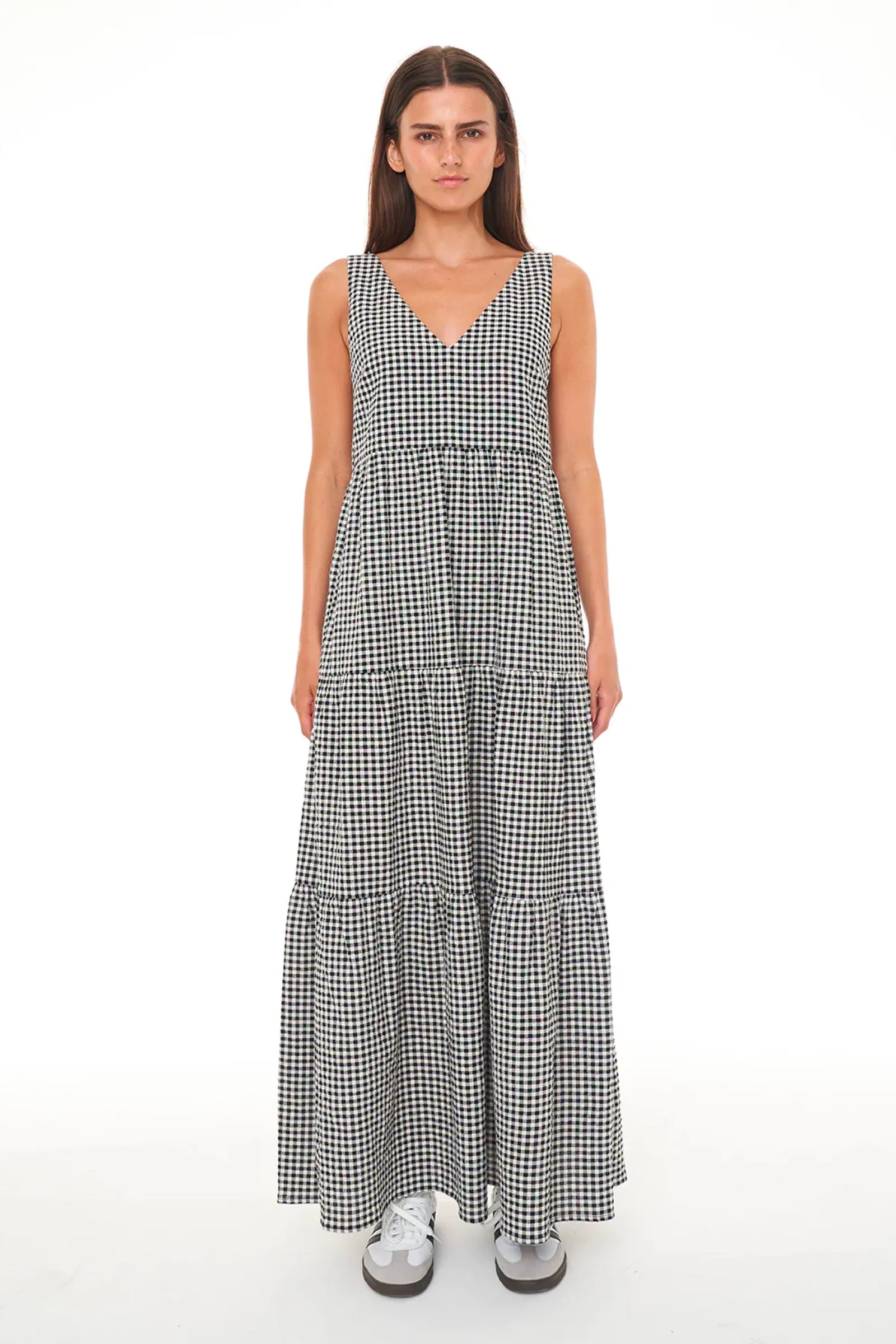 MILA FRIEDA MAXI DRESS - BLACK/CRÉME