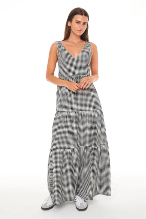 MILA FRIEDA MAXI DRESS - BLACK/CRÉME