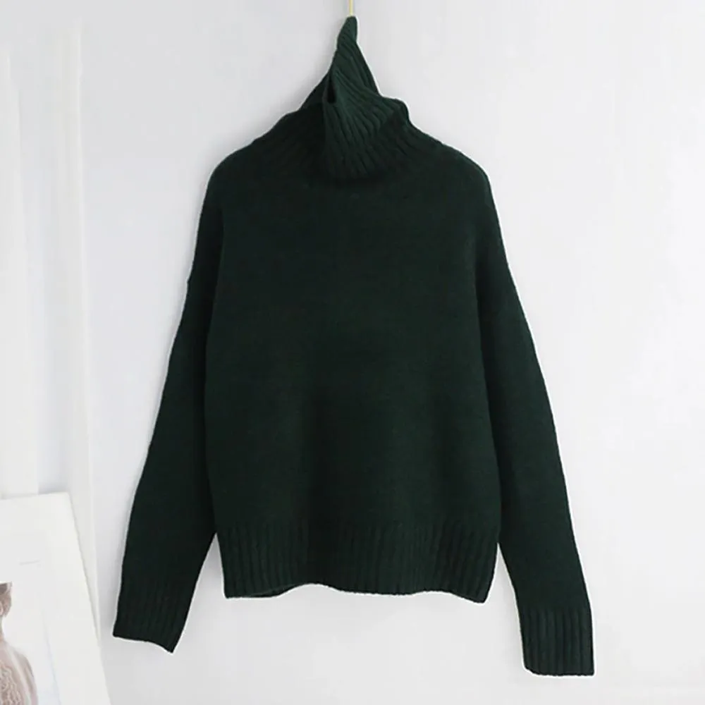 Oversize Winter Knitted Turtleneck Sweater