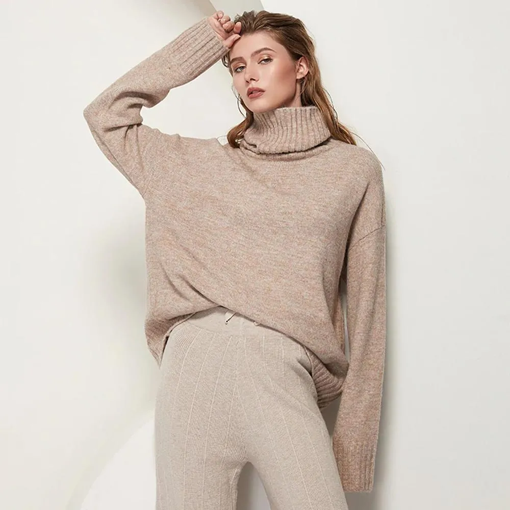 Oversize Winter Knitted Turtleneck Sweater