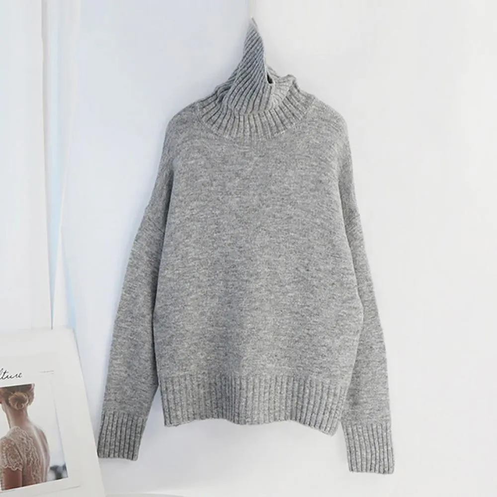 Oversize Winter Knitted Turtleneck Sweater