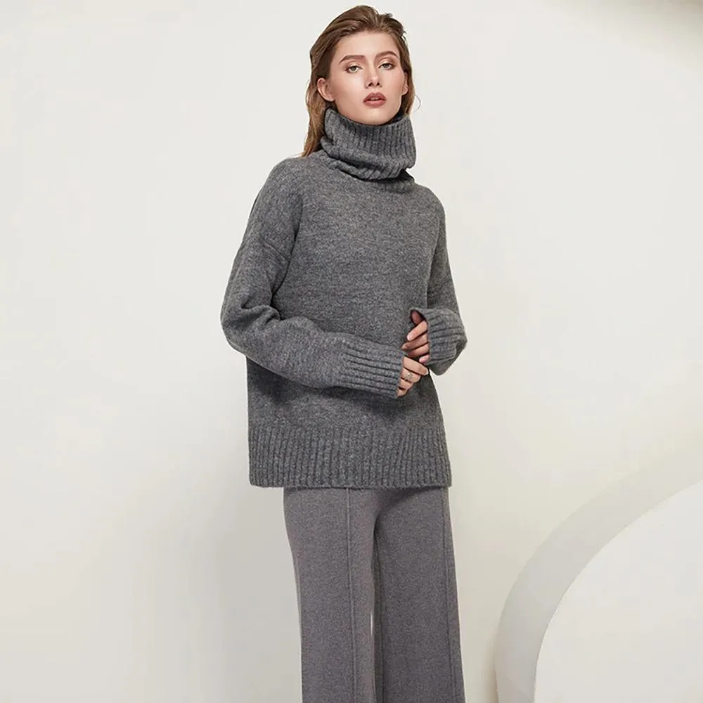 Oversize Winter Knitted Turtleneck Sweater