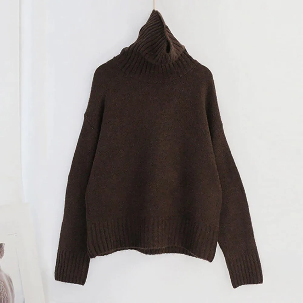 Oversize Winter Knitted Turtleneck Sweater