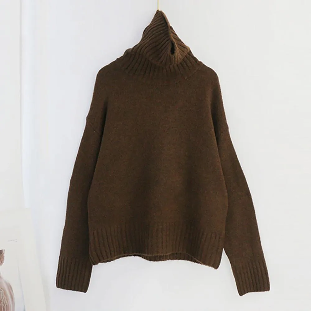 Oversize Winter Knitted Turtleneck Sweater