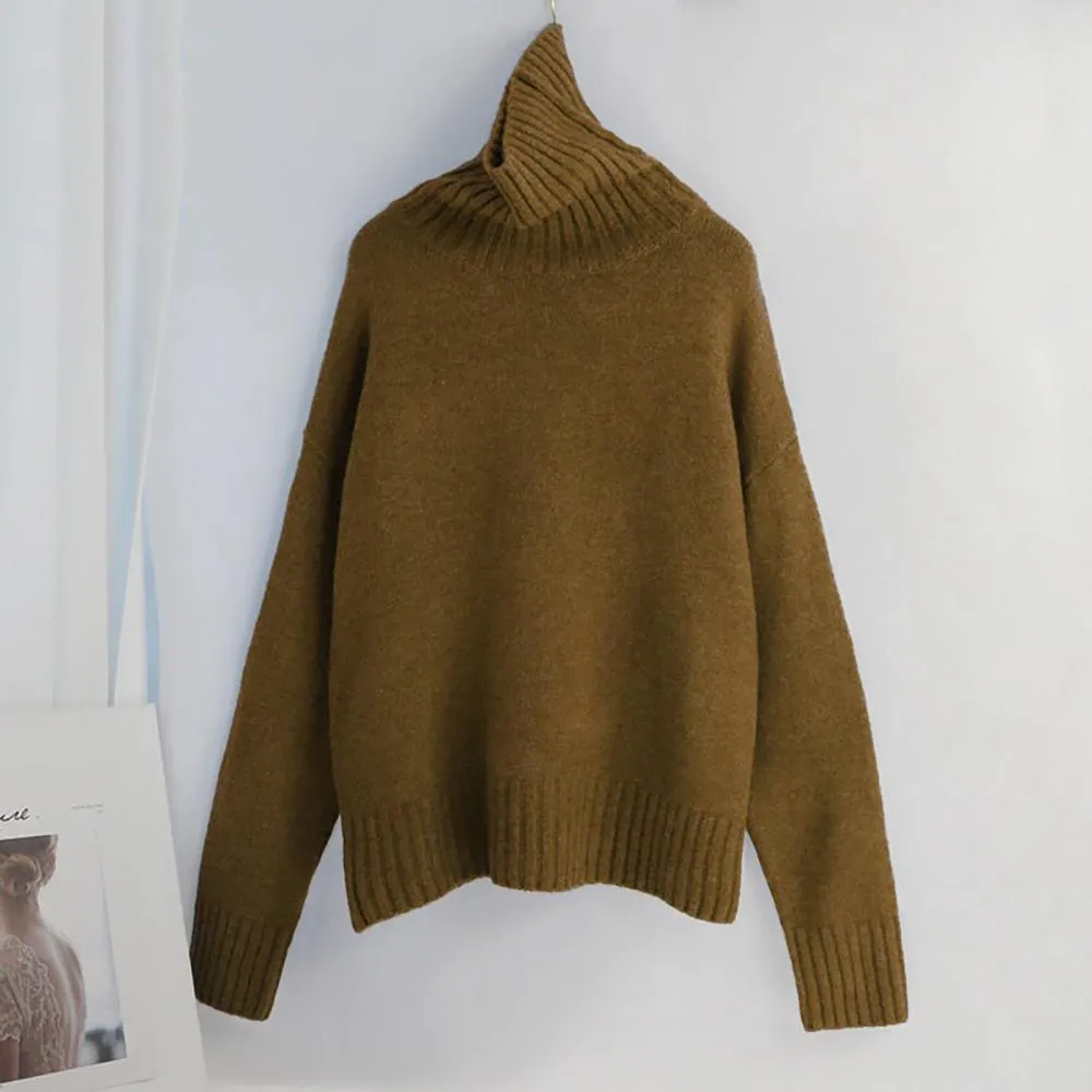 Oversize Winter Knitted Turtleneck Sweater