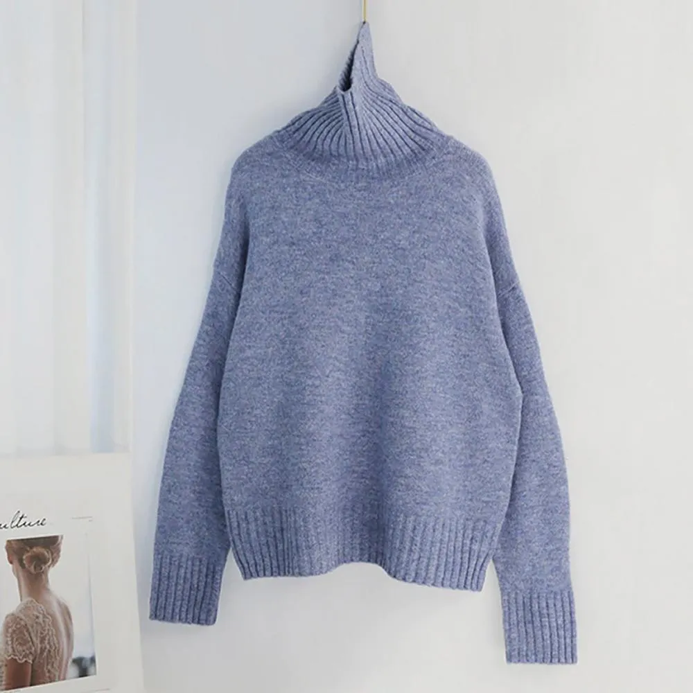Oversize Winter Knitted Turtleneck Sweater