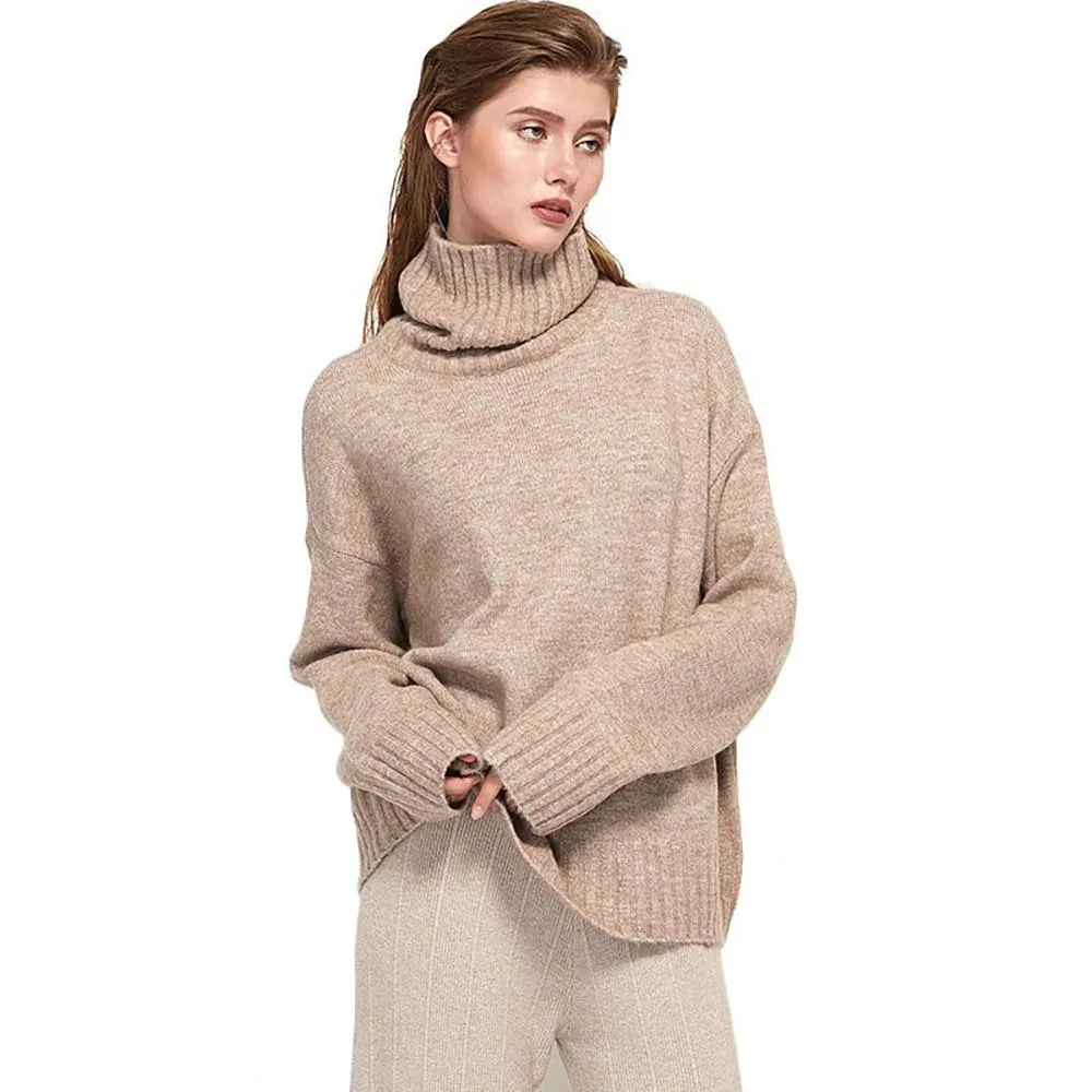 Oversize Winter Knitted Turtleneck Sweater