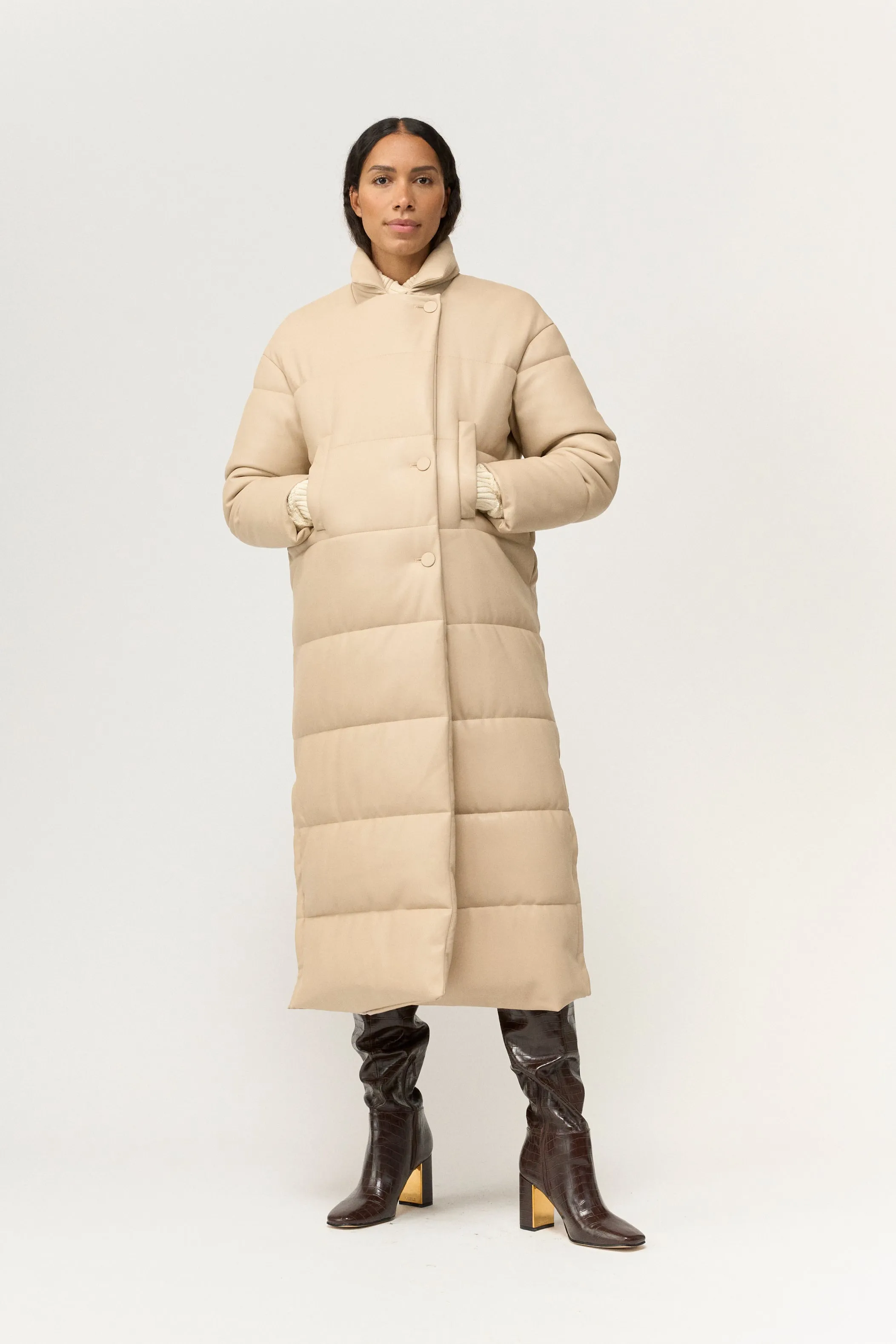 PD-Jules Faux Down Jacket - Chalk Beige