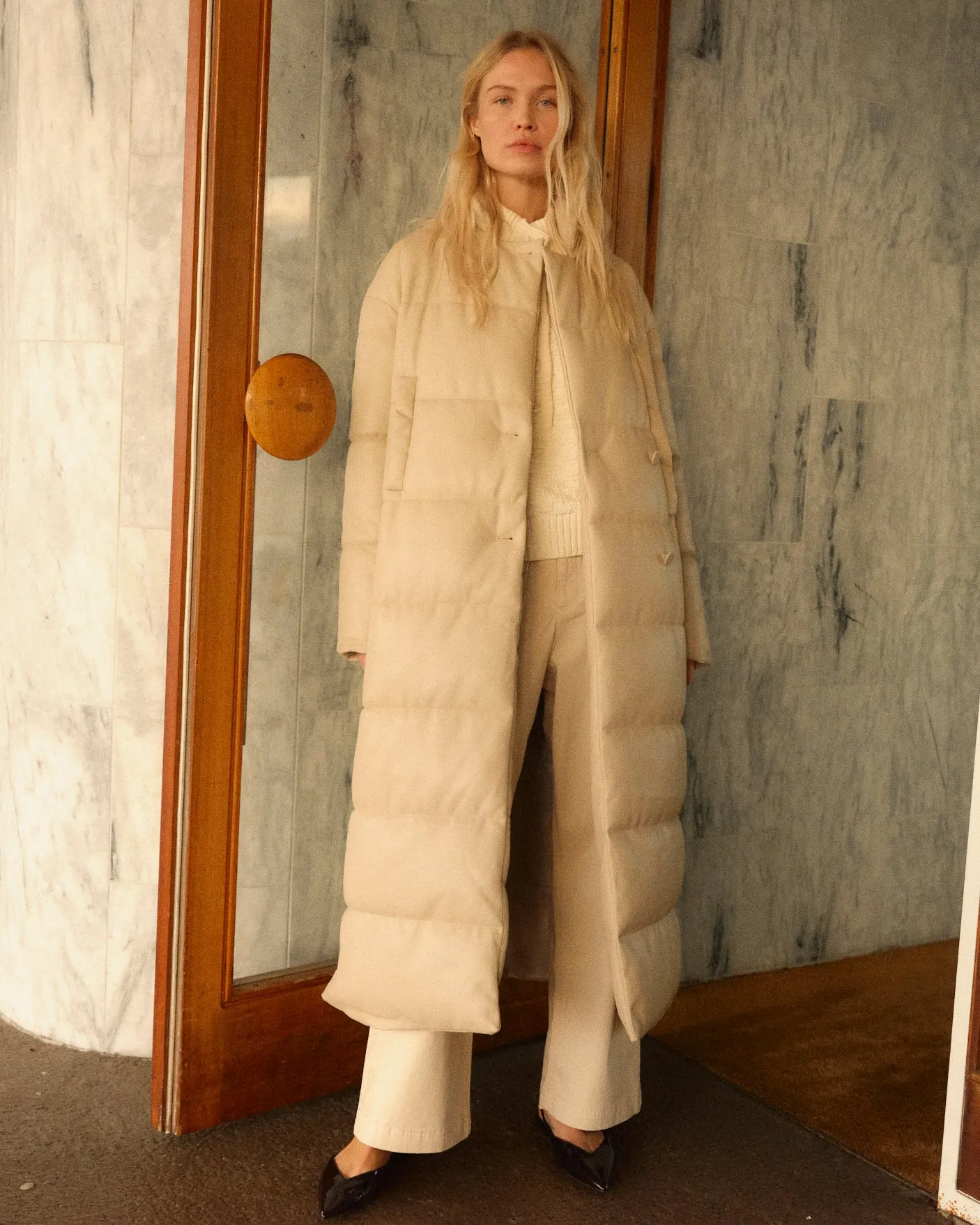 PD-Jules Faux Down Jacket - Chalk Beige