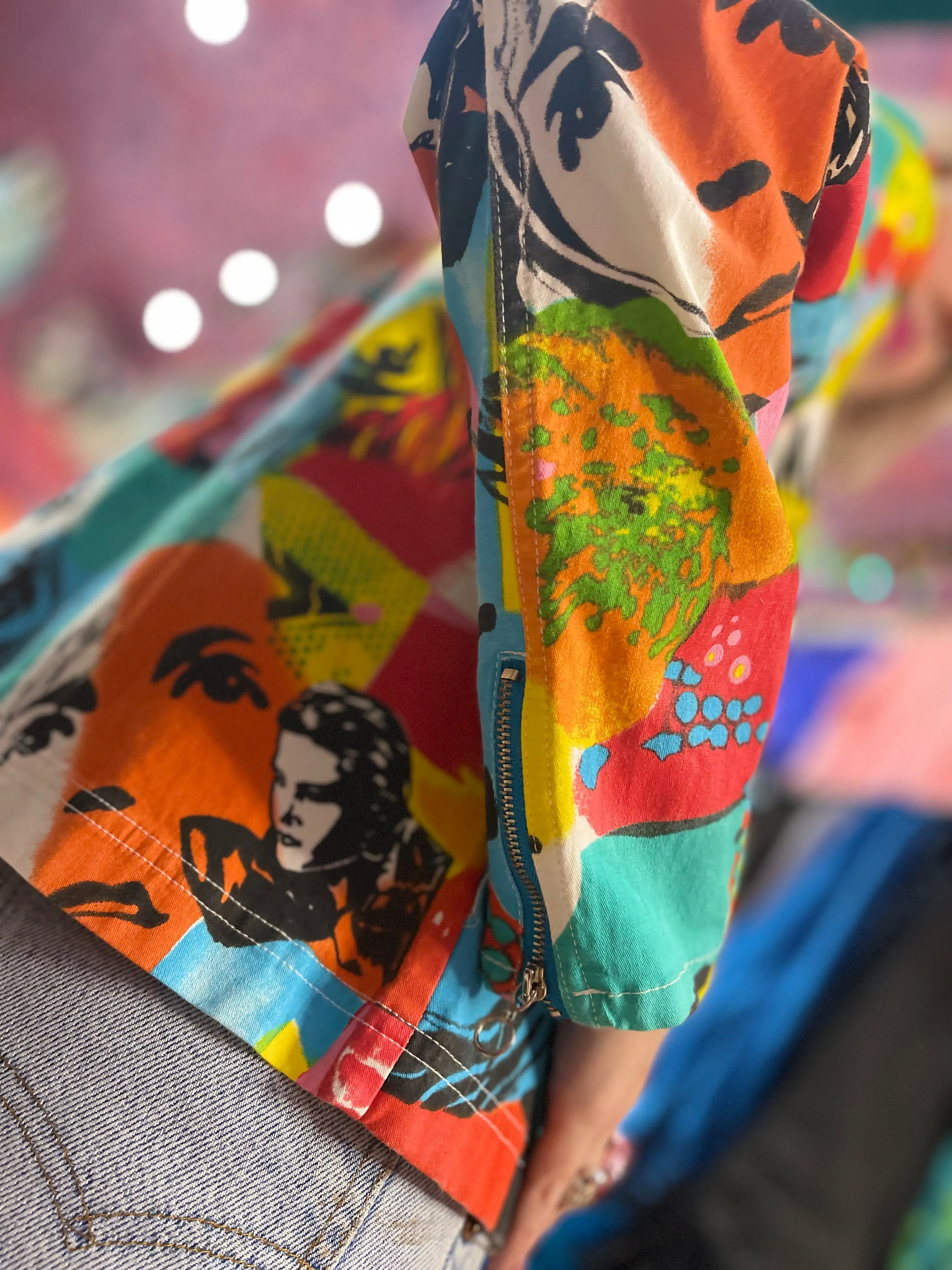Vintage 90s Pop Art Faces Jacket